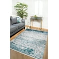 thumbnail image 3 of PavlovskiPosad Blue Modern Polyester Area Rugs for Living Room Washable Rugs Boho Moroccan Area Rug Soft Geometric Bohemian Distressed Indoor Rug for Bedroom Dining Room Office Foldable Nonslip Rug, 3 of 9