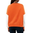 thumbnail image 2 of Women's G-III 4Her by Carl Banks Orange/White Clemson Tigers Team Pride Colorblock Pullover Sweatshirt, 2 of 2