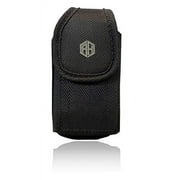 AccessoryHappy Rugged Nylon Pouch Holster with Metal Clip for Kyocera Cadence S2720, DuraXV LTE, Large Flip Phones