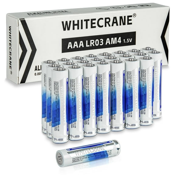 WHITECRANE High Energy AAA Batteries (24 Pack), Triple A Alkaline Batteries Long Lasting or Household, Business, Office