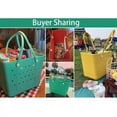 thumbnail image 4 of 14 Inch EVA Perforated Beach Tote Bag, Waterproof Sandproof Rubber Handbag for Pool Grocery Travel Sports, 4 of 4