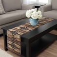 thumbnail image 4 of Wooden Plank Table Runner 48 Inches Long, Rustic Farmhouse Brown Black Barn Door Kitchen Coffee Dining Table Decoration for Home Party Birthday Wedding Home Decor 13x48 Inches, 4 of 8