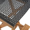 thumbnail image 4 of Polaris Outdoor 26" Square 5-Pc Wood and Wicker Bar Height Set Natural and Brown, 4 of 13