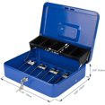 thumbnail image 4 of Locking Cash Box with Lock Money Box with Cash Tray Lock Box with Key Money Saving Organizer .Lx .Wx .H es XL Large, 4 of 7