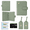 Green, variant on RFID Blocking Passport Holder Travel Wallet Set with Tracker Slot, 6 Piece, Pink