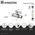 thumbnail image 4 of Kingston Brass KF3330PB 3/8-Inch Swivel x 3/8-Inch O.D. Comp Straight Shut-Off Valve in Polished Brass, 4 of 5