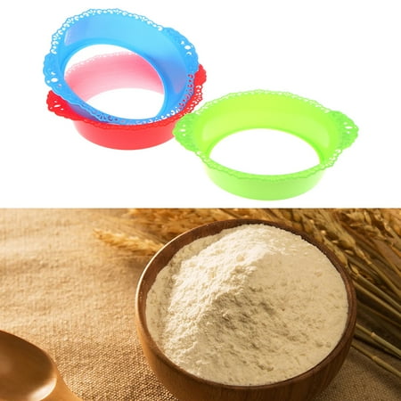 

Handheld Round Shape Plastic Flour Sifter Strainer For Coffee Kitchen Tools