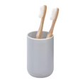 thumbnail image 1 of InterDesign Soporte para cepillos de dientes normales, cepillos giratorios y pasta de dientes The Cade Collection - 3" x 3" x 4. 5" gris mate, 1 of 5