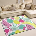 thumbnail image 2 of Coolnut Colorful Summer Fruits Area Rug Pad, 63 x 48 inch 100% Light Weight Polyester Fabric for Living Room Bedroom, 2 of 6