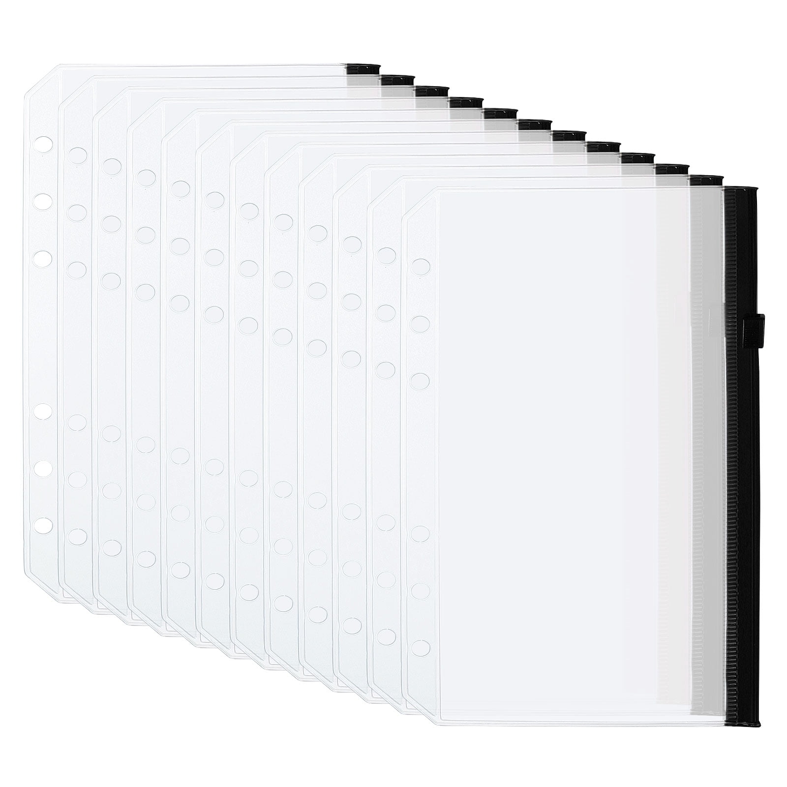 Dohe Classeur A4 Avec 30 Pochettes Amovibles - Anneaux Disques, 5 Intercalaires Couleurs, Fermeture Élastique - Idéal Bureau Et École