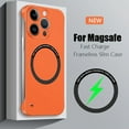 thumbnail image 2 of Frameless Magnetic For Magsafe Slim Case For iPhone 16 13 12 15 Pro Plus Max X XS Max XR Wireless Charging Hard Back Cover Transparent For iPhone 12 Pro, 2 of 6