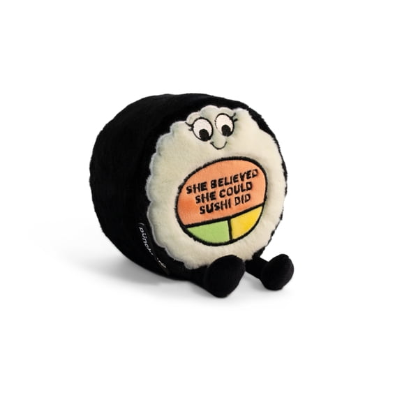 She Believed She Could, Sushi Did Sushi Roll Meme, Plushie - Funny Pun White Elephant Meme,Gift, Kids, Teens, Adults