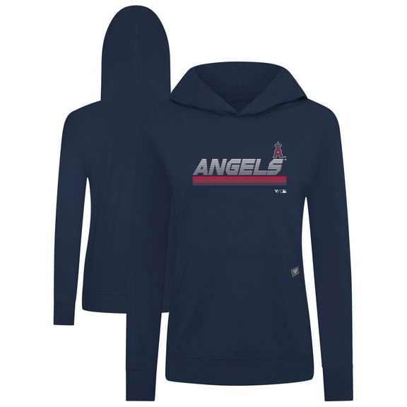 Women's Levelwear Navy Los Angeles Angels Relay Breaker Pullover Hoodie