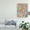 thumbnail image 3 of Trademark Fine Art 'Detroit Michigan City Map' Canvas Art by Michael Tompsett, 3 of 4