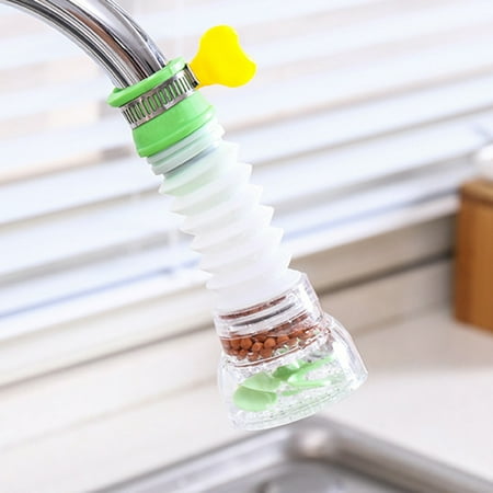 

HeYii 2Pcs Faucet Water Purifier Rotating Anti-splash PP Kitchen Filtering Aid for Rust Adsorbing