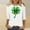01-White st patricks day shirts womens, variant on Mceream 3/4 Sleeve St Patty's Day Shirt Women Crew Neck St Patricks Day Shirt Irish Clover Shamrock Tunic Tops Spring Blouses plus size outfits White M