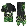 thumbnail image 6 of Psesaysky St. Patrick's Day Sleeveless Dress for Women Couples Matching Outfit Shirts&Sundress for His and Her Green Leaves Piano Short Sleeve Button Down Shirts,S-5XL, 6 of 7