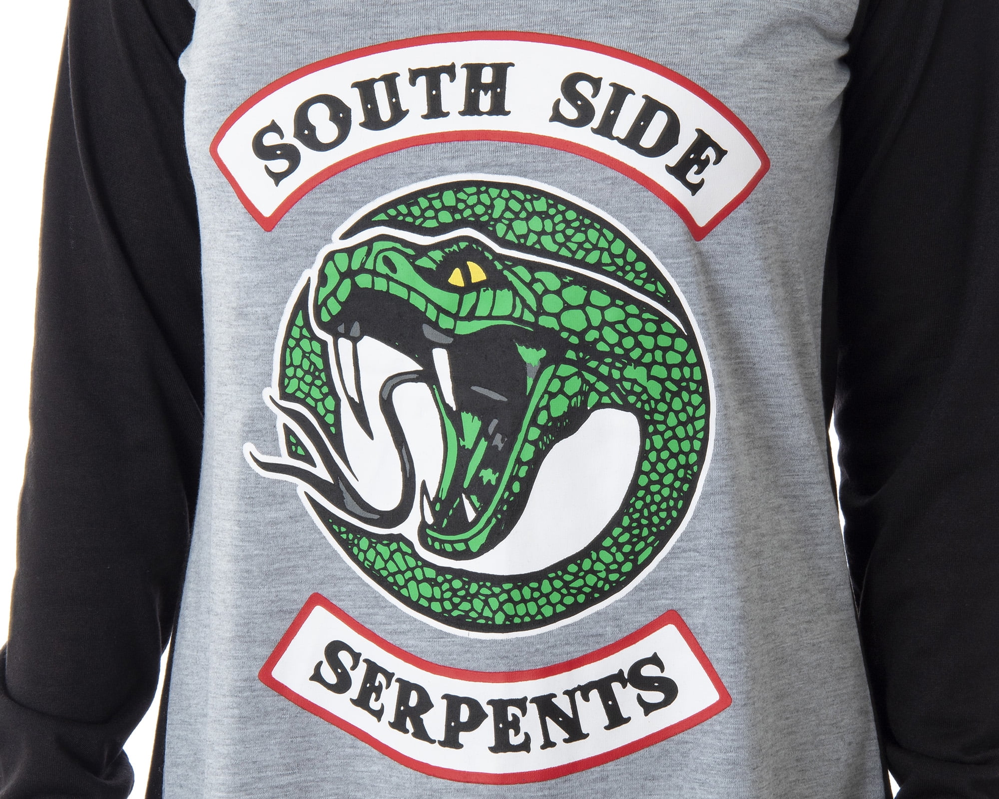 Riverdale Women's Southside Serpents Raglan Sleep Shirt Pajama Nightgown  (2XL) 