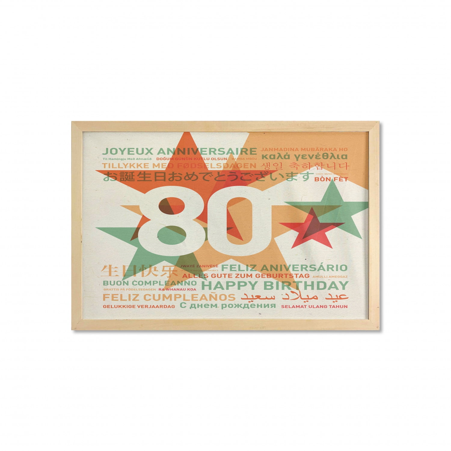 80th Birthday Wall Art With Frame 80 Years Old Party Theme Universal Happy Best Wish Printed Fabric Poster For Bathroom Living Room Dorms 35 X 23 Pale Vermilion And Green By Ambesonne 80th Birthday Wall Art With Frame 80 Years Old Party Theme Universal Happy Best Wish Printed Fabric Poster For Bathroom Living Room Dorms 35 X 23 Pale Vermilion And Green By Ambesonne