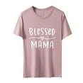 thumbnail image 5 of WREESH Mother's Day Mama Shirts Women's Short Sleeve Round Neck Graphic Printed Loose Tops Pink, 5 of 5