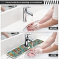 thumbnail image 5 of Coolnut 2 Pack Faucet Mat Splash Guard for Kitchen Sink,Tropical Birds 30x5 Inch Super Absorbent Microfiber Sink Protector Mat, Kitchen Sink Mat Machine Washable Kitchen Sink Accessories, 5 of 7