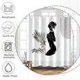 thumbnail image 5 of Baocicoo Black Abstract Woman Shower Curtain Boho Mid Century Minimalist Shower Curtain for Bathroom Hostel Hotel Cubicle Bathroom Decorations Waterproof Curtain for Bathroom with Hooks 72x72 Inches, 5 of 6