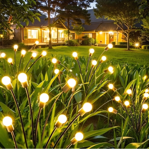 DAYBETTER Outdoor Solar Lights for Garden Decor,6 Pack/8 Modes LED Firefly Landscape Lighting