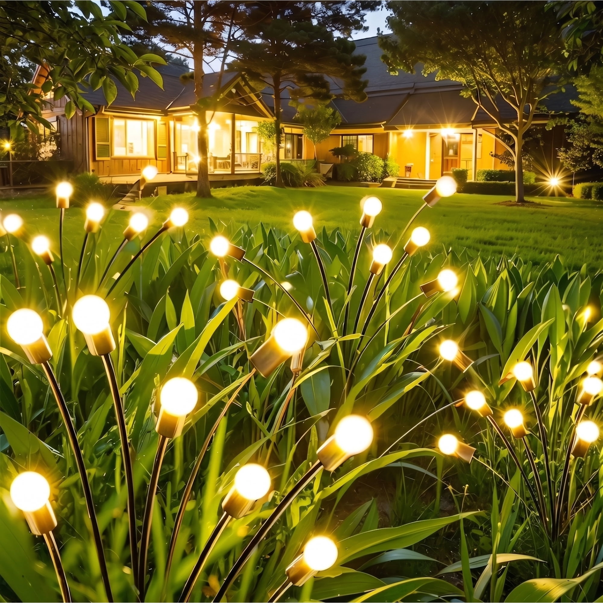 DAYBETTER Outdoor Solar Lights for Garden Decor,6 Pack/8 Modes LED Firefly Landscape Lighting