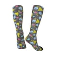 thumbnail image 4 of Fotbe Geometric print Women's Men's Novelty Crew Socks Cotton Socks Knee High Socks for Walking,Running,Nurses,Pregnancy, 4 of 9