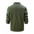 thumbnail image 3 of Blusa y camisa de manga larga con cuello vuelto para hombre, holgada, con solapa y botones, deportiva, de manga larga y solapa., 3 of 8