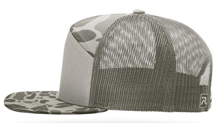Heritage Pride Men's Camo Trucker Hat - Elk Antler Hunting Camouflage Snapback Cap, Marsh Duck Camo/Loden
