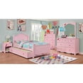 thumbnail image 3 of Furniture of America Poppy Transitional Wood 1-Drawer Nightstand in Pink, 3 of 7