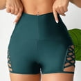 thumbnail image 5 of MGDXOX Women's High Waisted Fashion Swim Bottoms Tummy Control Bathing Suit Bottoms with Crisscross Side Cutouts Navy L, 5 of 7