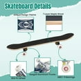 thumbnail image 4 of 31'' Complete Skateboard 7 Layer Canadian Maple Double Kick Deck Skateboards T Skate Board for Beginner Adult Gifts, 4 of 5
