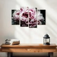 thumbnail image 2 of Elephant Stock Pink Peony Passion Wall Art - Horizontal Multi Panel Canvas - Living Room Wall Decor - Floral And Botanical Multi Panel - Red And Pink Decor By Irena Orlov - 24" x 14", 2 of 4