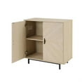 thumbnail image 4 of Demi Bonn Storage Cabinet with Doors, Modern Accent Cabinet,Wood Grain Decoratio Buffet Sideboards for Living Room, Kitchen, Enterway, Beige, 4 of 11