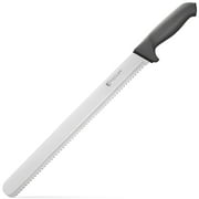 KUTLER Professional 14-inch Stainless Steel Bread Knife and Cake Slicer with Serrated Blade