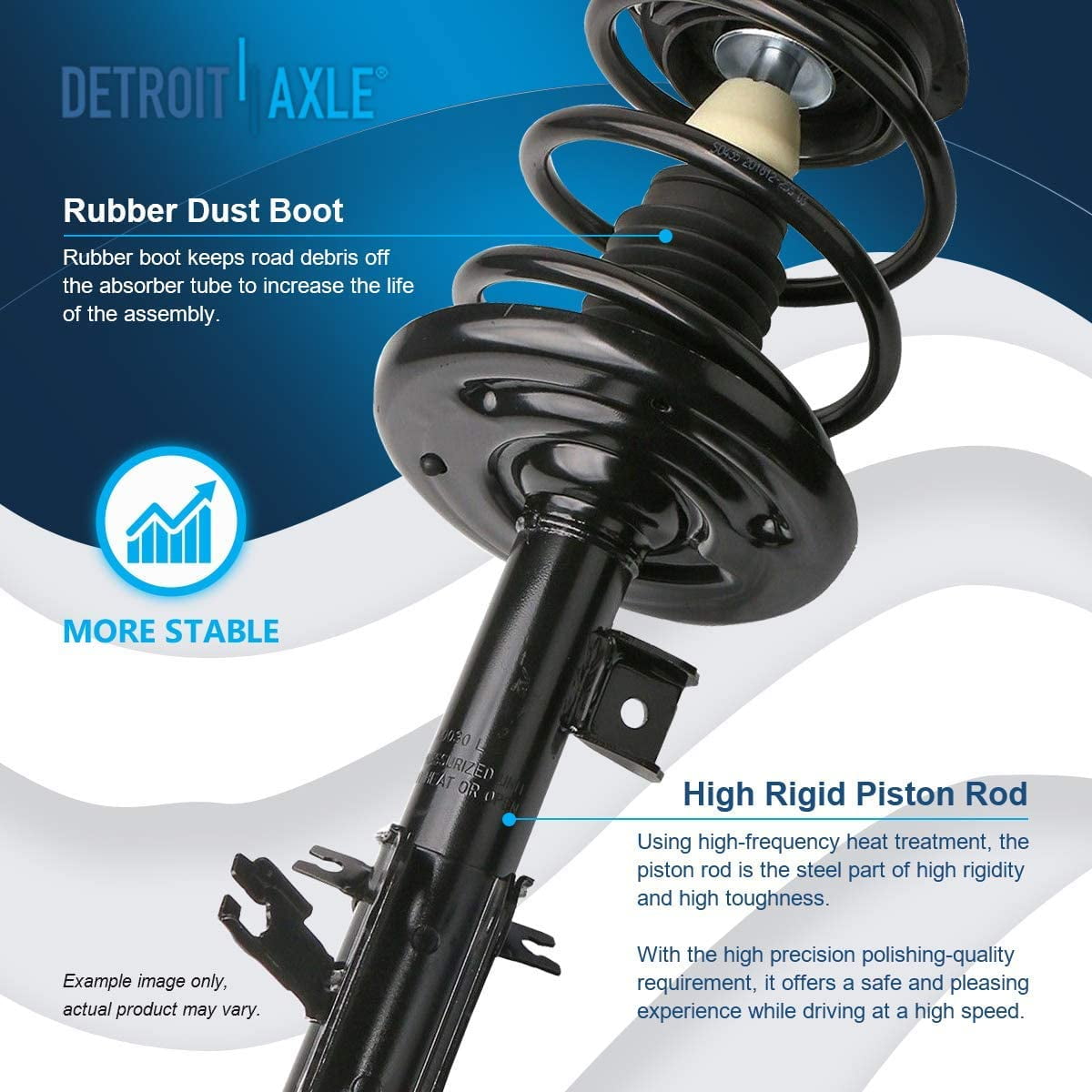 Detroit Axle - 8pc Struts Shocks Kit for 2007-2013 Nissan Altima Complete 2 Front Struts w/ Coil Spring 2 Rear Shock Absorbers 4 Front Rear Sway Bars 2008 2009 2010 2011 2012