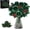 Green, variant on TERRAMUS White Rose Bouquet Building Set with LED Light, 523 PCS Flower Building Kit, Champagne Rose Construction Blocks Toy for Ages 12+