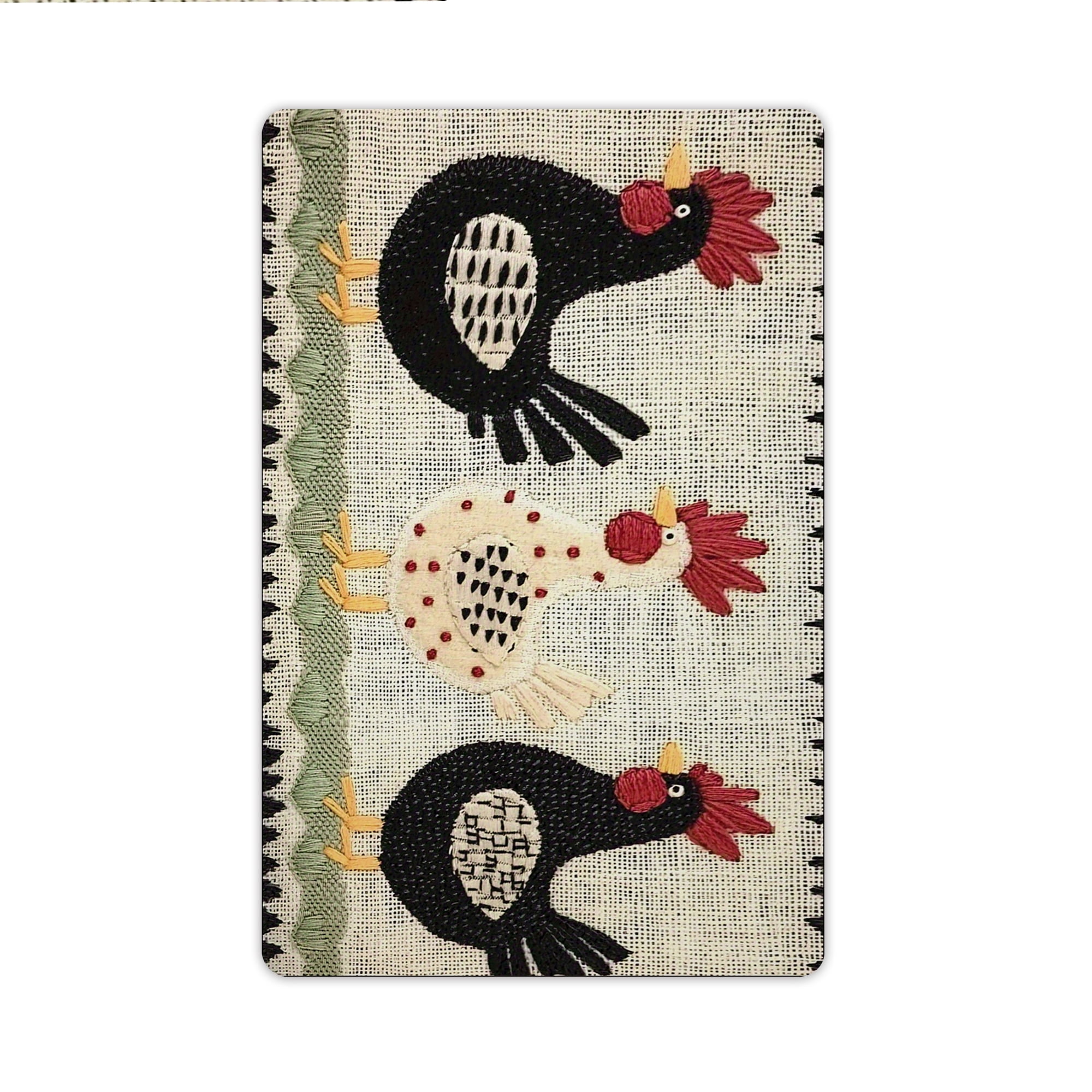 JML Non-Slip MicrofiberFabric & Rubber Doormat - Soft Entryway Rug for Home/Office (24"x36") - Easy Clean Door Mat for Indoor/Outdoor Use, Three Chickens