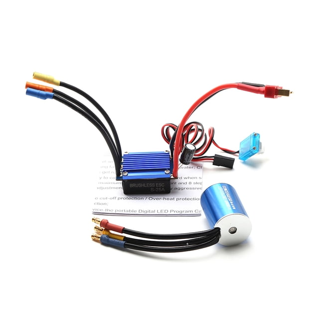 Motor sin escobillas 2435 3300KV y reemplazo ESC de 25A para control remoto HSP Wltoys 1/16 1/18