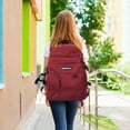 thumbnail image 4 of Large Capacity Schoolbag Female Korean Version Of High School Students Junior High School Students Shoulder Bag Multi-pocket Red, 4 of 5