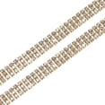 thumbnail image 1 of Uxcell 2-Pack 3 Filas 1 Yarda 8.5 mm Cadena de Cierre de Piedras de Strass para Manualidades/Ropa [Dorado], 1 of 6