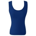 thumbnail image 3 of TrendOFT Workout Tank Tops for Women Undershirt Ribbed Sleeveless Scoop Neck Casual Layering Summer Basic Tanks Top Navy L, 3 of 5