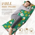 thumbnail image 4 of Body Pillow Cover - Soft Body Pillow Pillowcase, Flying Bees A Breathable Long Body Pillow Case Cover with Invisible Zipper 20x60in, 4 of 5