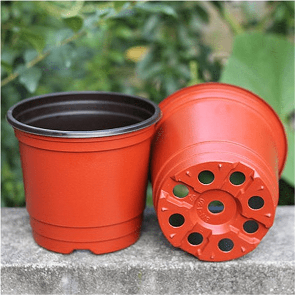 100pcs Plastic Garden Nursery Pots Flowerpot Seedlings Planter Containers Set 