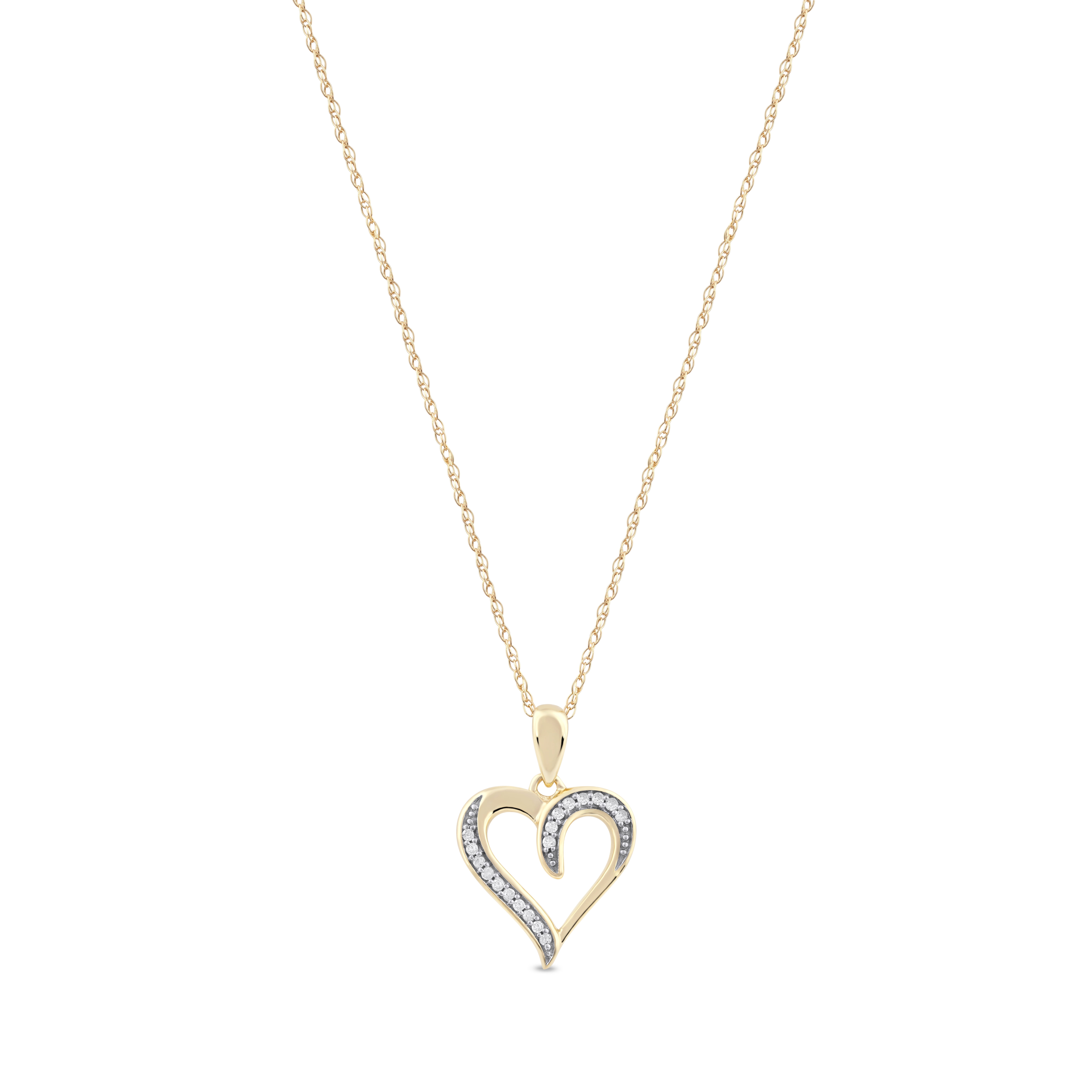 Gold heart necklace best sale walmart