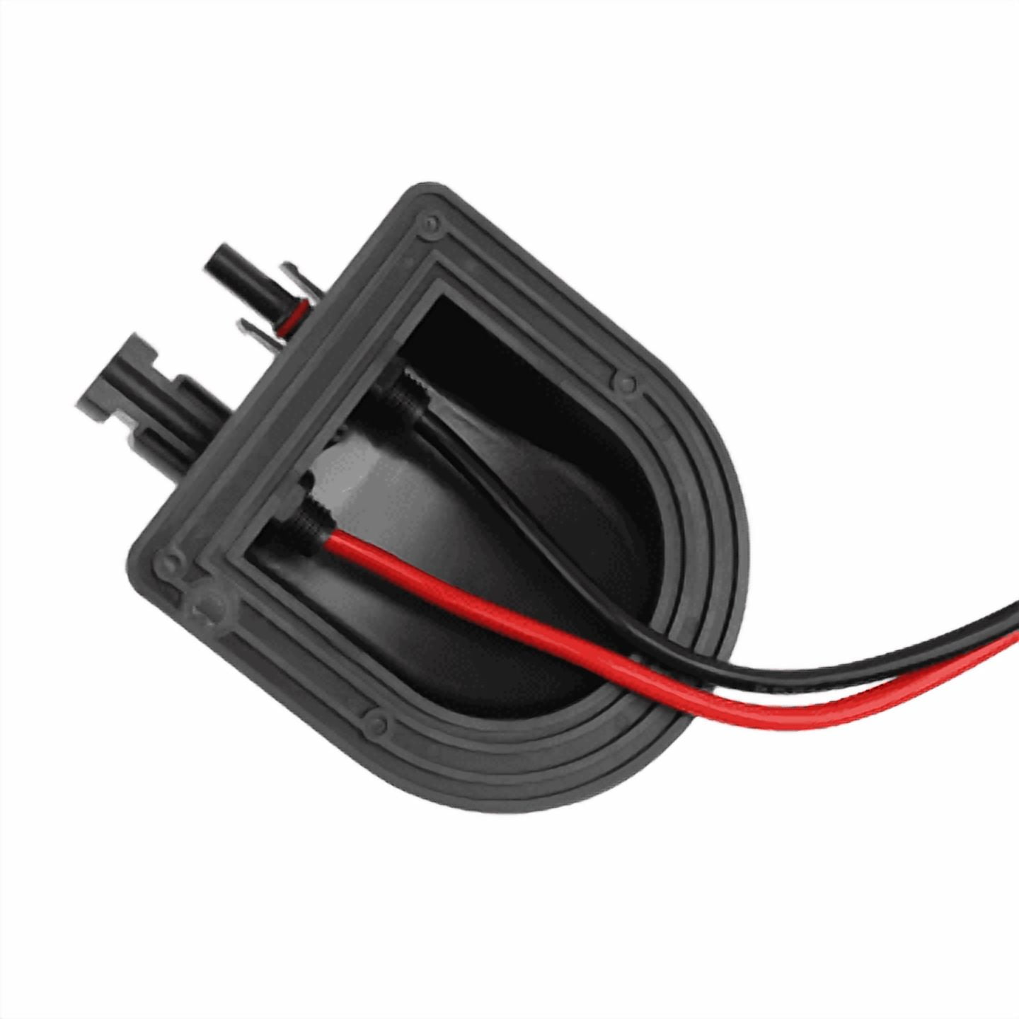 XMHEIRD Waterproof Solar Cable Gland Entry Housing Solar Junction Box Fit Compatible with roof Panels on RV Boat, Camper, Van, Building, Garage, Shack, with 10Ft 10AWG Solar Extension Cable