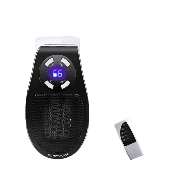 Happon 1 Pack 500W Space Heater, Black Wall Outlet Electric Space