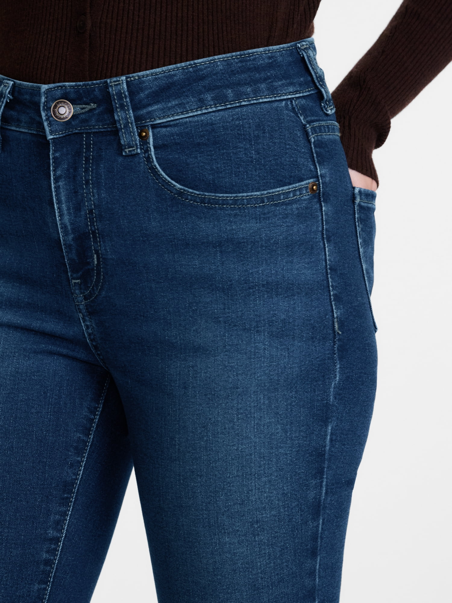 Scenario Women's Mid Rise Bootcut Jeans, Sizes 0-20, 0S-20S, 4L-14L